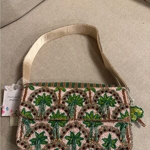 Tik Tok Viral Palm Tree Handcrafted Beaded Bag.